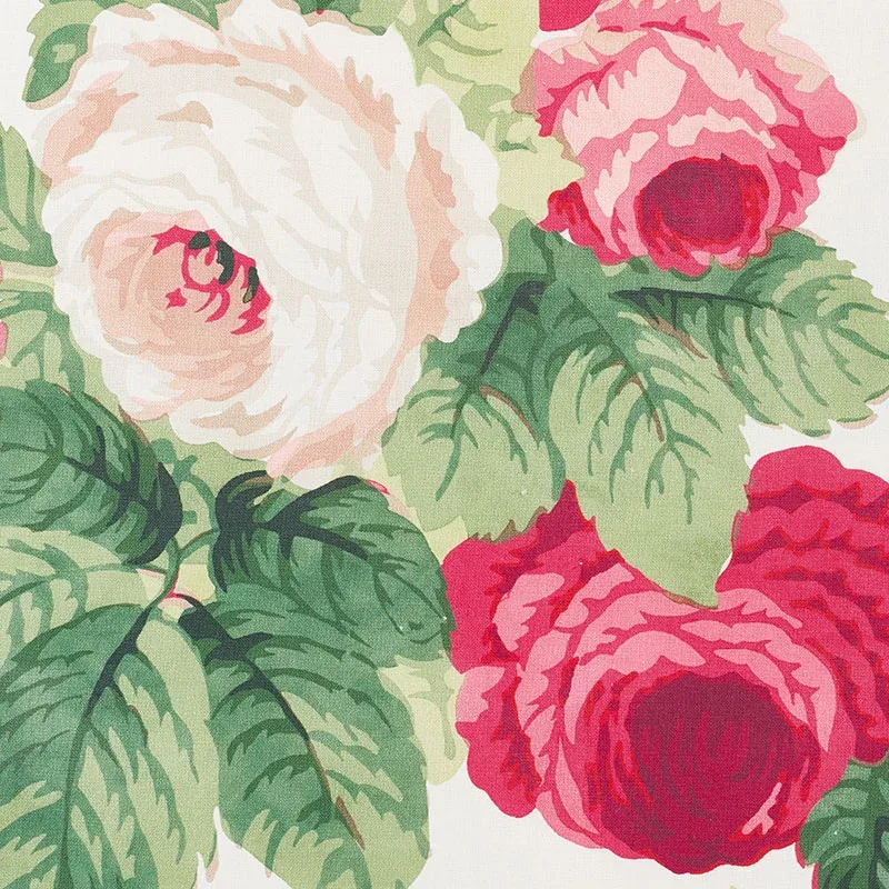 NANCY FLORAL fabric ROSE color by Schumacher