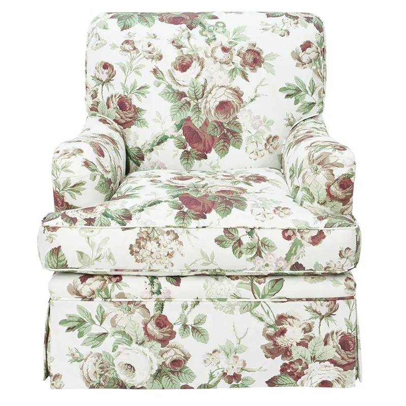 NANCY FLORAL fabric ROSE color by Schumacher