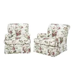 NANCY FLORAL fabric ROSE color by Schumacher