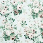 NANCY FLORAL fabric SEAFOAM color by Schumacher