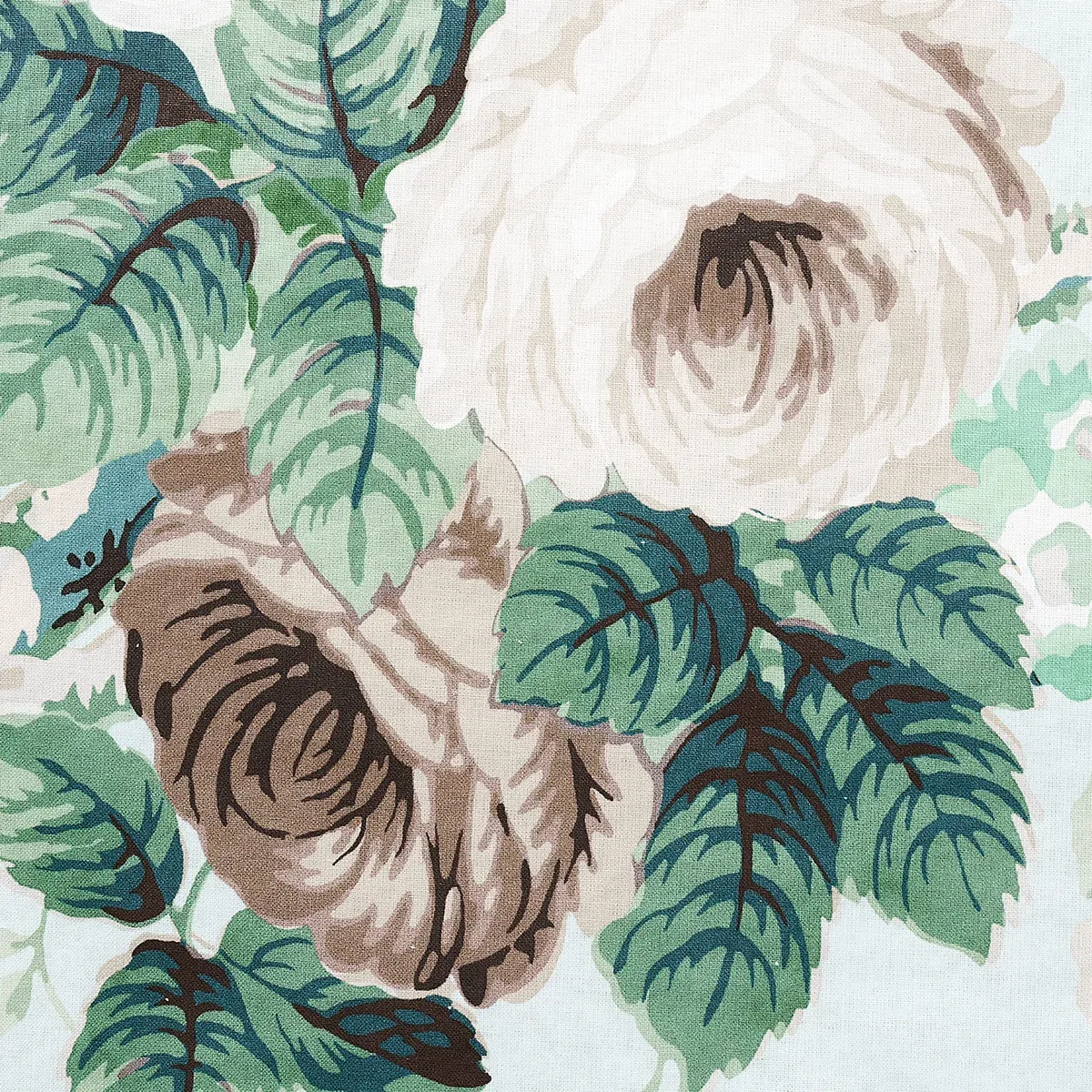 NANCY FLORAL fabric SEAFOAM color by Schumacher