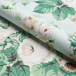 NANCY FLORAL fabric SEAFOAM color by Schumacher
