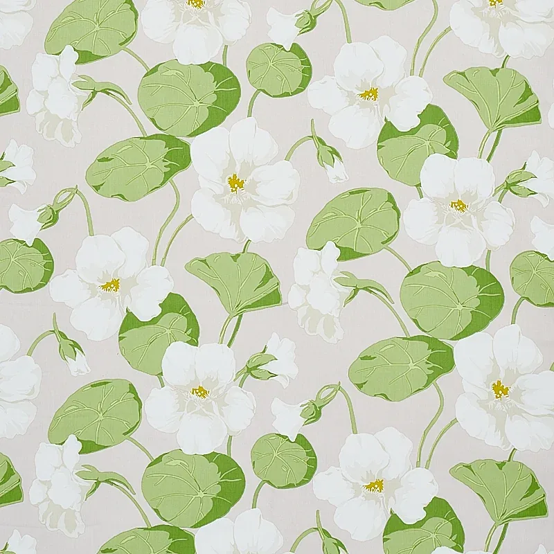 NASTURTIUM fabric STONE color by Schumacher