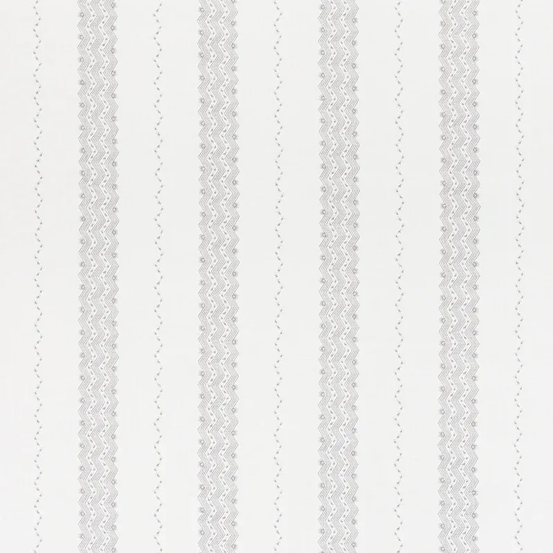 NAUSET STRIPE fabric GREY color by Schumacher