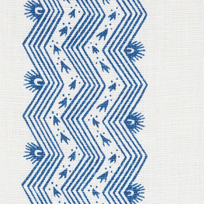 NAUSET STRIPE Fabric – INDIGO | Schumacher | Wallpaper Twins NAUSET STRIPE fabric INDIGO color by Schumacher