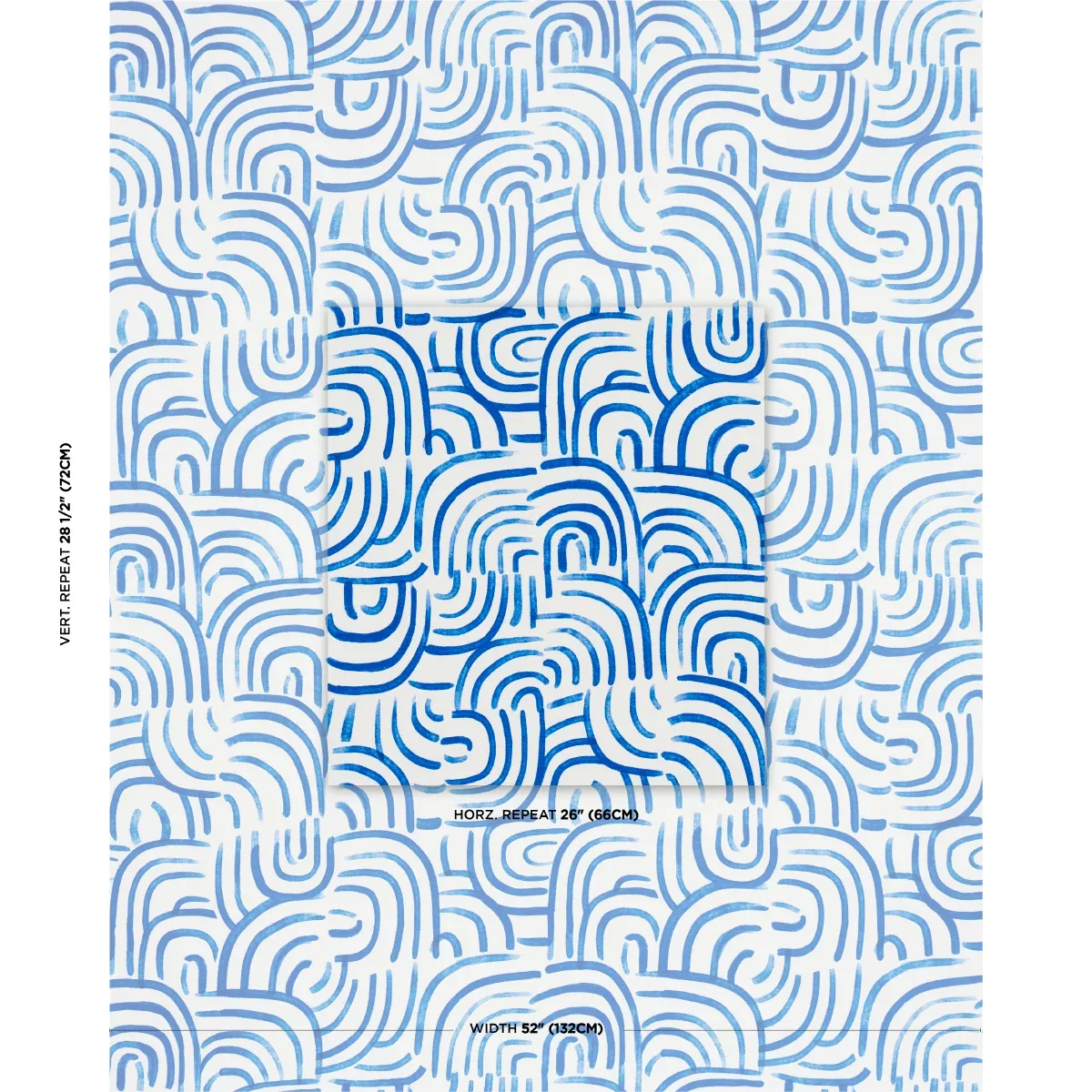 NEW BEAT fabric BRIGHT BLUE color by Schumacher
