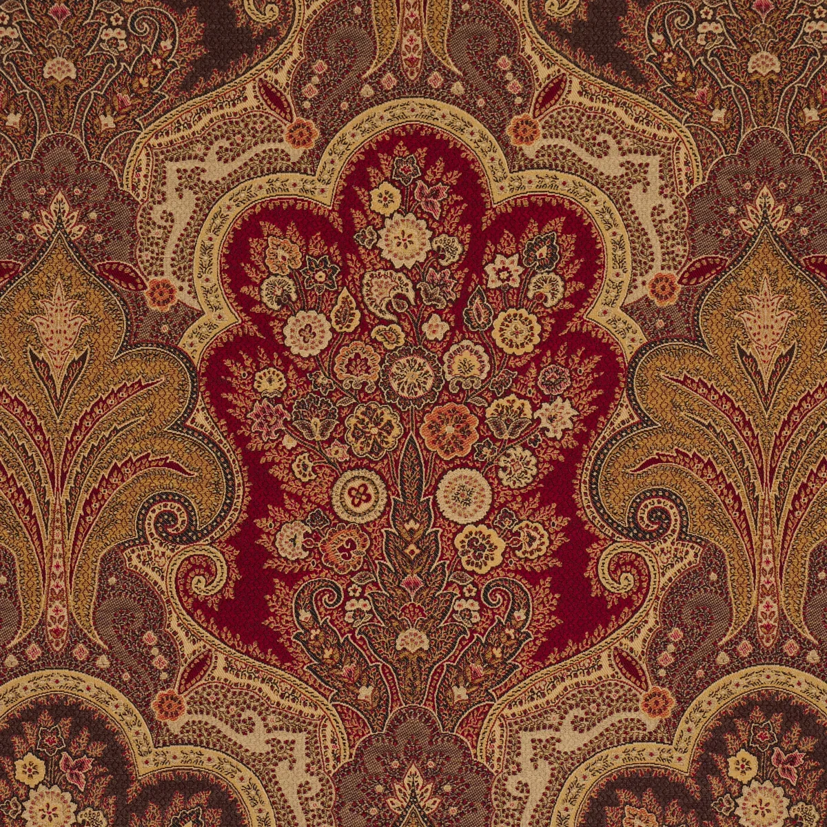 NEW CASTLE PAISLEY Fabric – CRANBERRY | Schumacher | Wallpap NEW CASTLE PAISLEY fabric CRANBERRY color by Schumacher