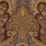 NEW CASTLE PAISLEY Fabric – INDIGO | Schumacher | Wallpaper NEW CASTLE PAISLEY fabric INDIGO color by Schumacher