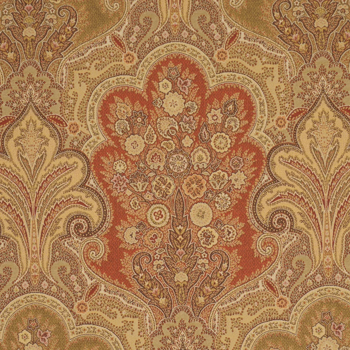 NEW CASTLE PAISLEY Fabric – TUSCAN | Schumacher | Wallpaper NEW CASTLE PAISLEY fabric TUSCAN color by Schumacher