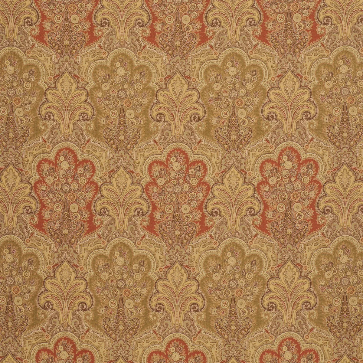 NEW CASTLE PAISLEY fabric TUSCAN color by Schumacher