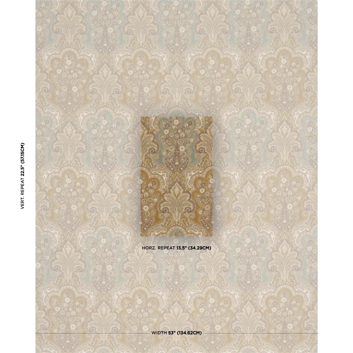 NEW CASTLE PAISLEY Fabric – VENETIAN | Schumacher | Wallpape NEW CASTLE PAISLEY fabric VENETIAN color by Schumacher