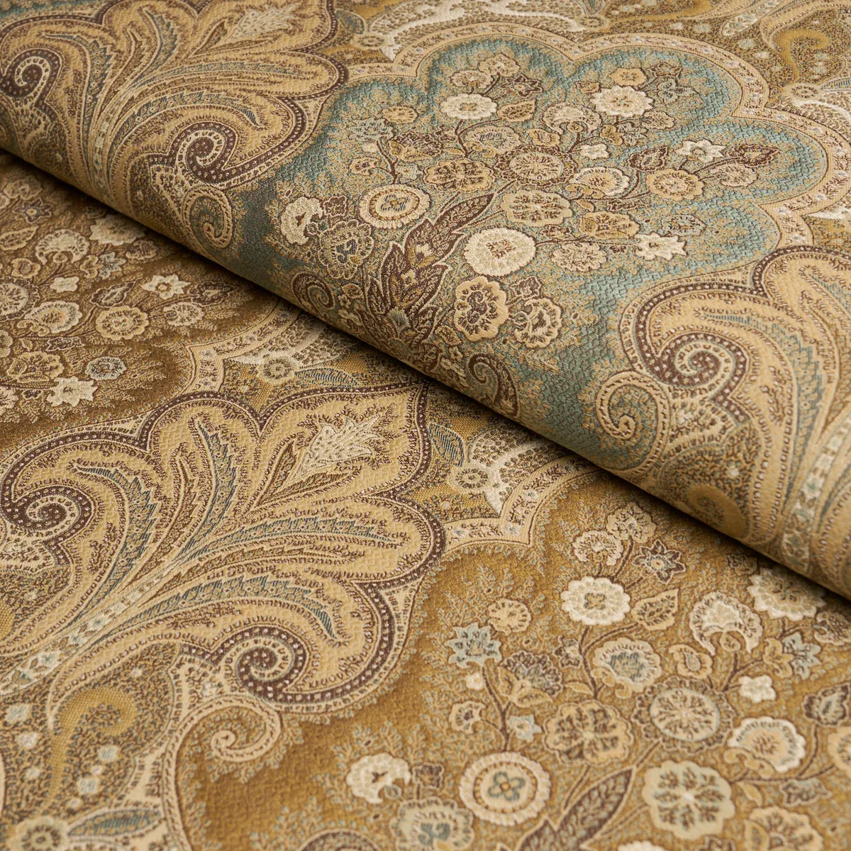 NEW CASTLE PAISLEY Fabric – VENETIAN | Schumacher | Wallpape NEW CASTLE PAISLEY fabric VENETIAN color by Schumacher
