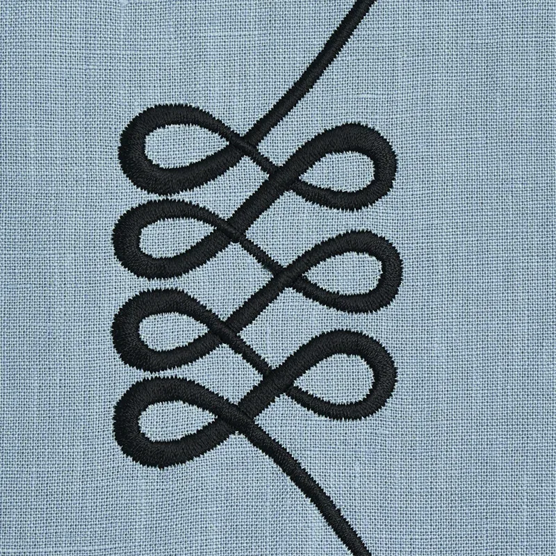 NICOLETTE EMBROIDERY Fabric – DUSTY BLUE | Schumacher | Wall NICOLETTE EMBROIDERY fabric DUSTY BLUE color by Schumacher