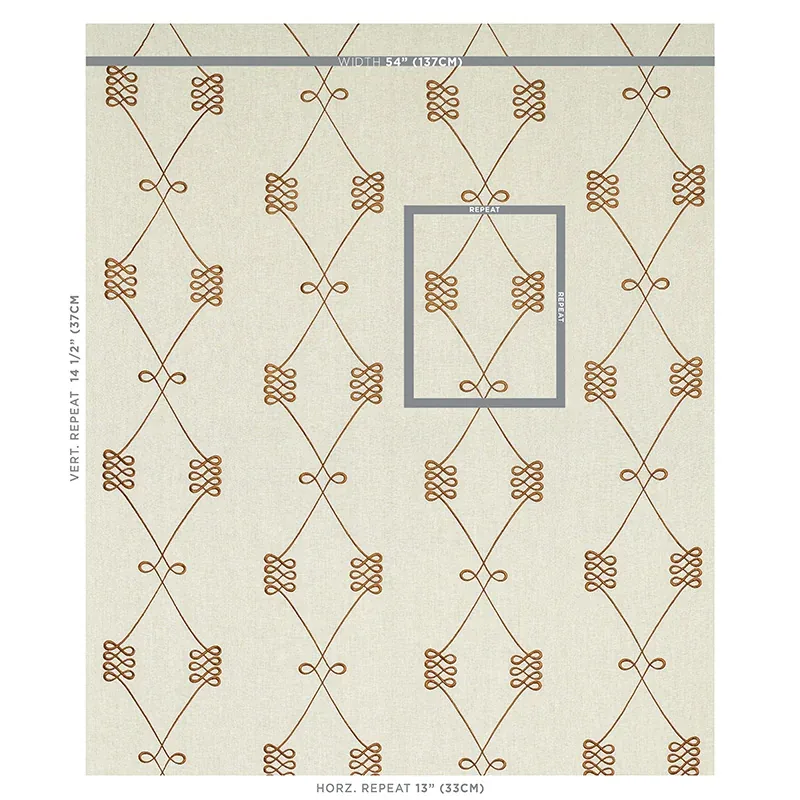 NICOLETTE EMBROIDERY Fabric – NATURAL | Schumacher | Wallpap NICOLETTE EMBROIDERY fabric NATURAL color by Schumacher