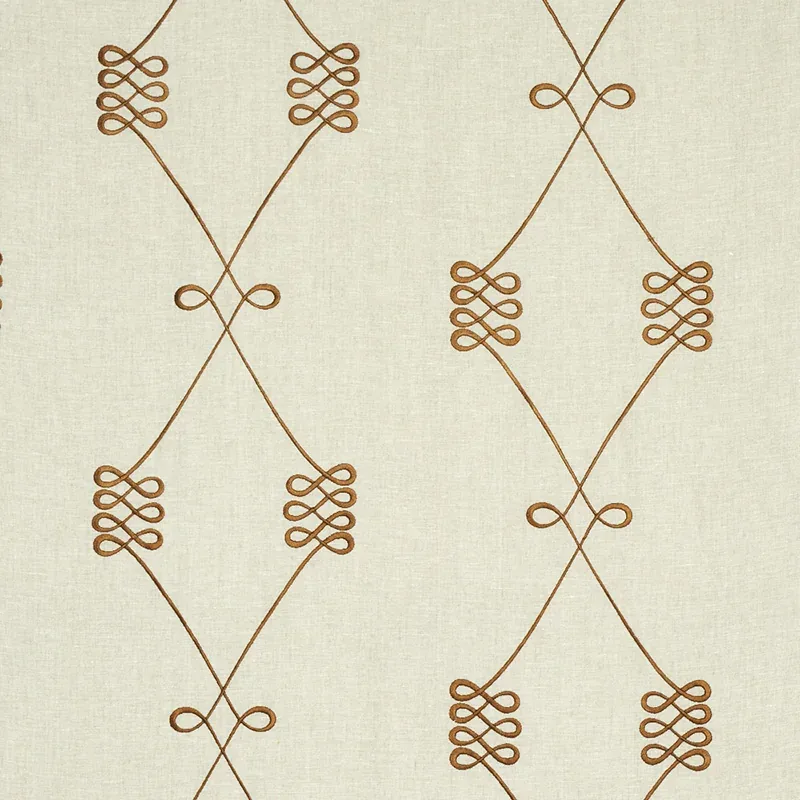 NICOLETTE EMBROIDERY fabric NATURAL color by Schumacher