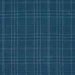 NILS PLAID LINEN fabric DENIM color by Schumacher