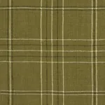 NILS PLAID LINEN fabric GRASS color by Schumacher