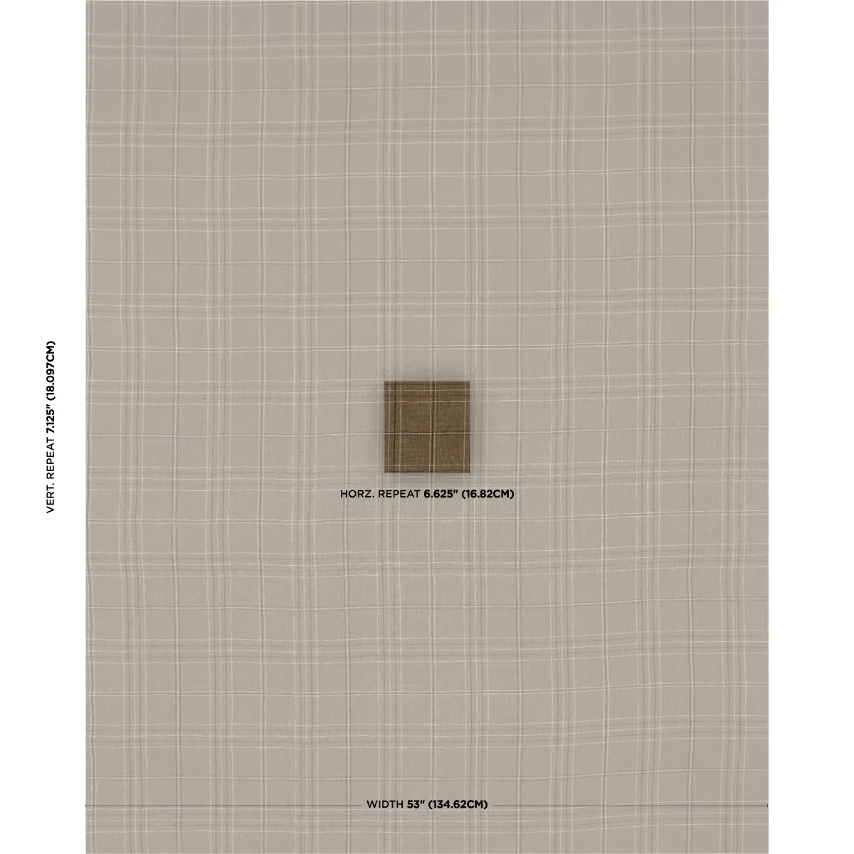 NILS PLAID LINEN fabric LICHEN color by Schumacher