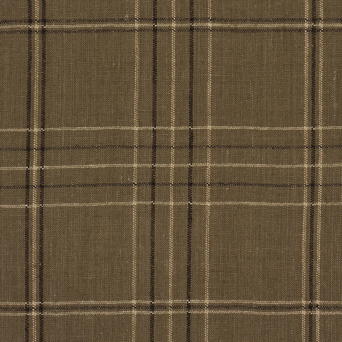 NILS PLAID LINEN fabric LICHEN color by Schumacher