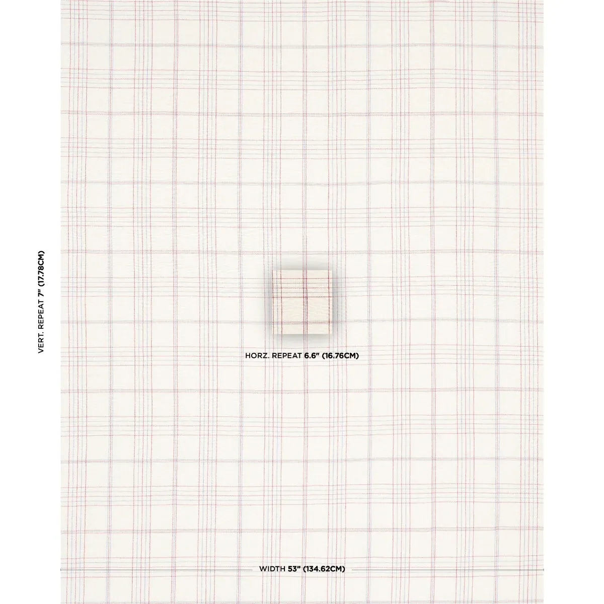 NILS PLAID LINEN Fabric – RED | Schumacher | Wallpaper Twins NILS PLAID LINEN fabric RED color by Schumacher