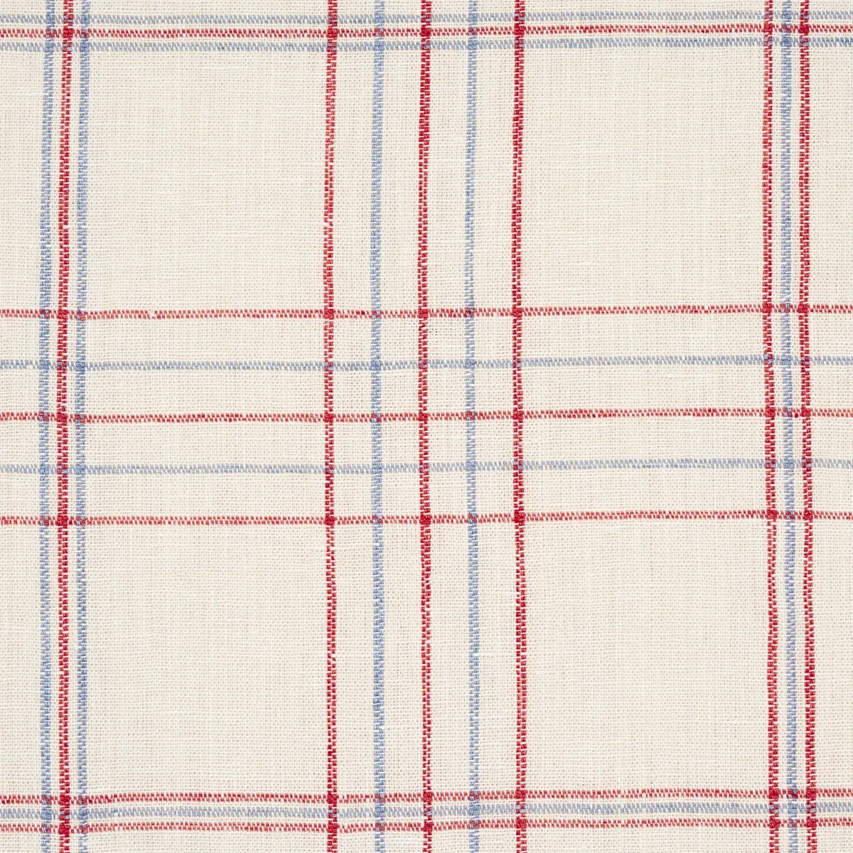 NILS PLAID LINEN Fabric – RED | Schumacher | Wallpaper Twins NILS PLAID LINEN fabric RED color by Schumacher