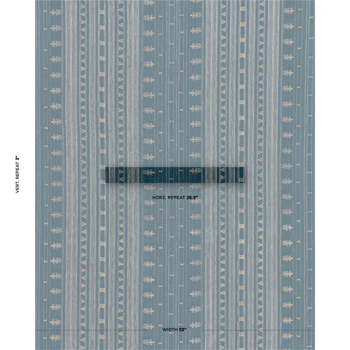 NIMA EMBROIDERED COTTON LINEN Fabric – INDIGO | Schumacher | NIMA EMBROIDERED COTTON LINEN fabric INDIGO color by Schumacher