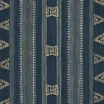 NIMA EMBROIDERED COTTON LINEN Fabric – INDIGO | Schumacher | NIMA EMBROIDERED COTTON LINEN fabric INDIGO color by Schumacher