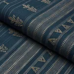 NIMA EMBROIDERED COTTON LINEN Fabric – INDIGO | Schumacher | NIMA EMBROIDERED COTTON LINEN fabric INDIGO color by Schumacher