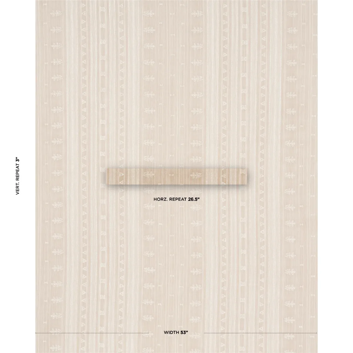 NIMA EMBROIDERED COTTON LINEN fabric TAN color by Schumacher