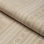 NIMA EMBROIDERED COTTON LINEN fabric TAN color by Schumacher