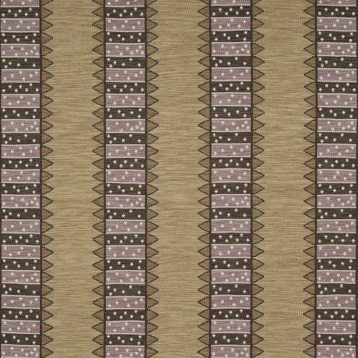 NOOR KILIM STRIPE fabric AUBERGINE color by Schumacher