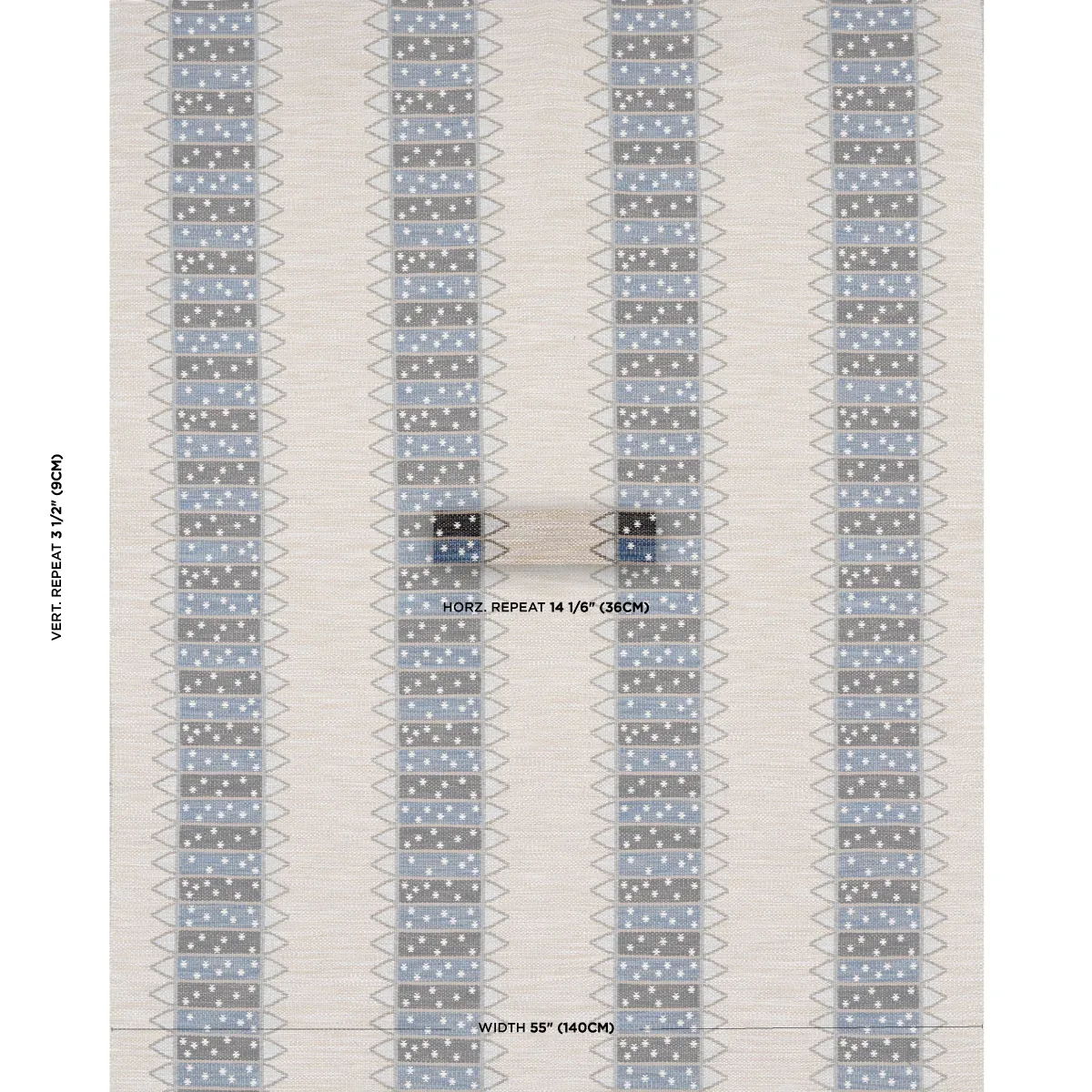 NOOR KILIM STRIPE Fabric – INDIGO | Schumacher | Wallpaper T NOOR KILIM STRIPE fabric INDIGO color by Schumacher