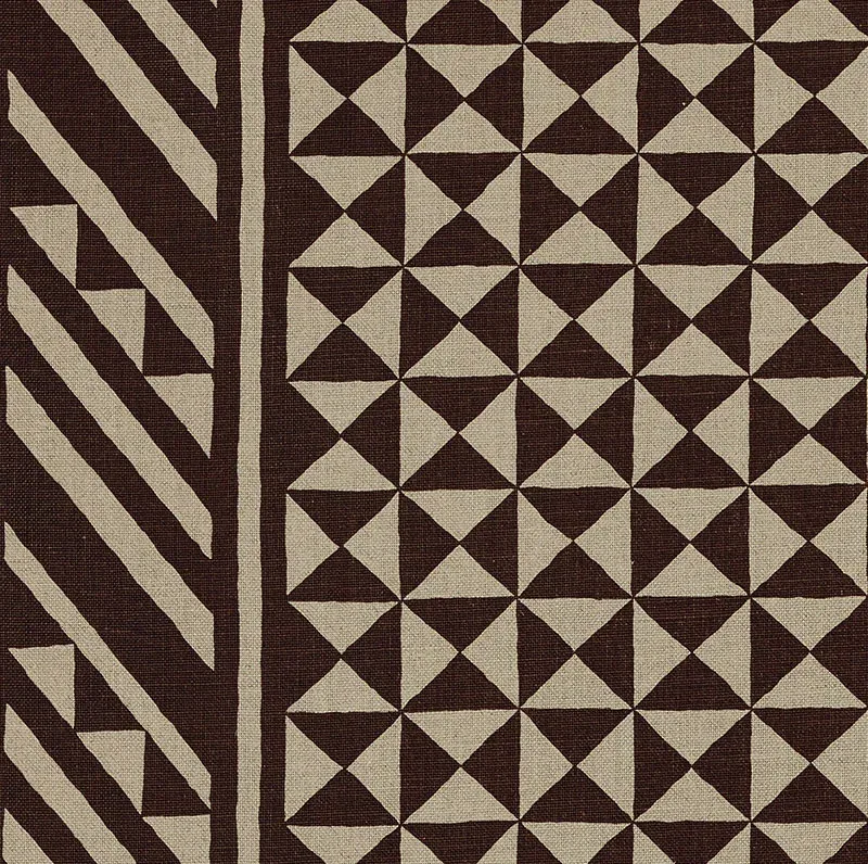 NUBA fabric BROWN ON NATURAL color by Schumacher