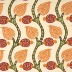 Nurata Embroidery Fabric – CORAL | Schumacher | Wallpaper Tw Nurata Embroidery fabric CORAL color by Schumacher
