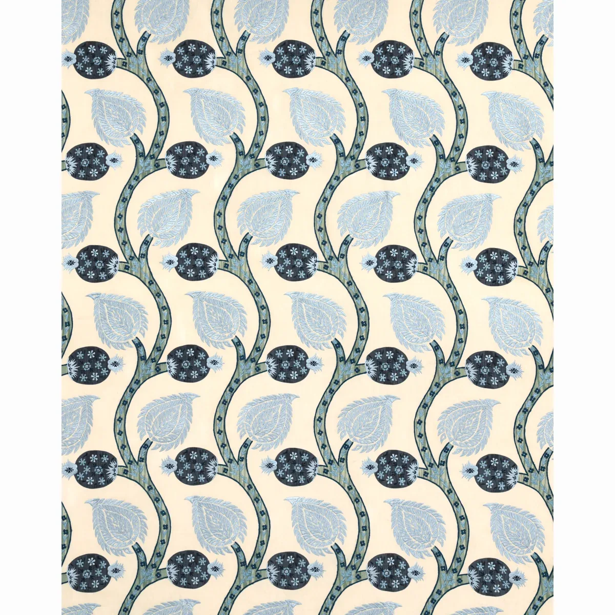 Nurata Embroidery fabric LAPIS color by Schumacher
