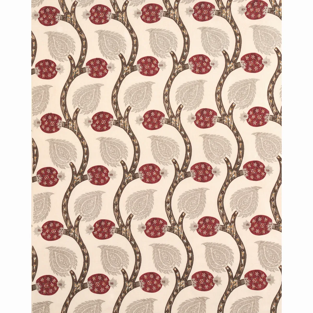 Nurata Embroidery fabric STONE color by Schumacher