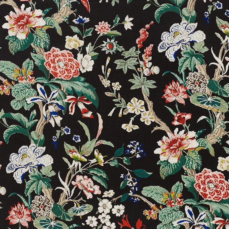 NYMPHAEA fabric NIGHT color by Schumacher