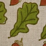Oak Hand Block Print Fabric – GREEN | Schumacher | Wallpaper Oak Hand Block Print fabric GREEN color by Schumacher