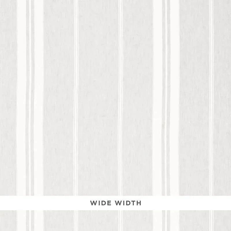 OASIS LINEN STRIPE fabric FOG color by Schumacher