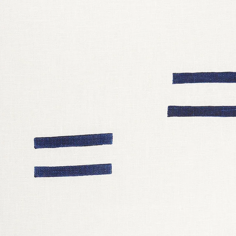 OAXACA fabric NAVY ON WHITE color by Schumacher