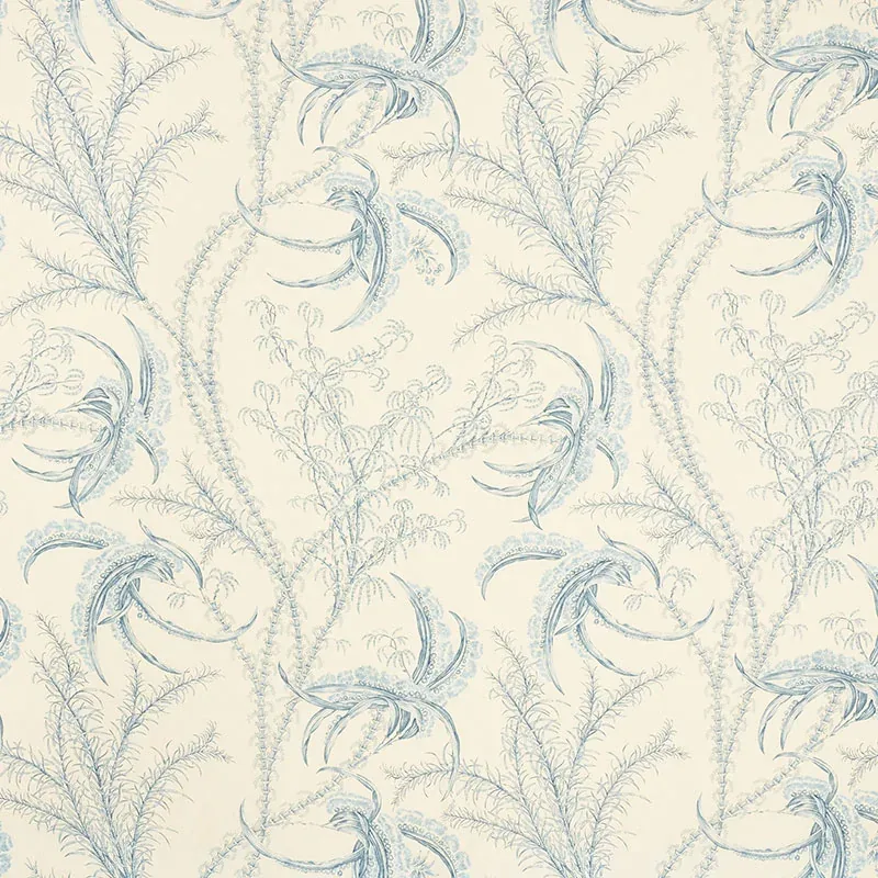 OCEAN TOILE fabric DELFT color by Schumacher