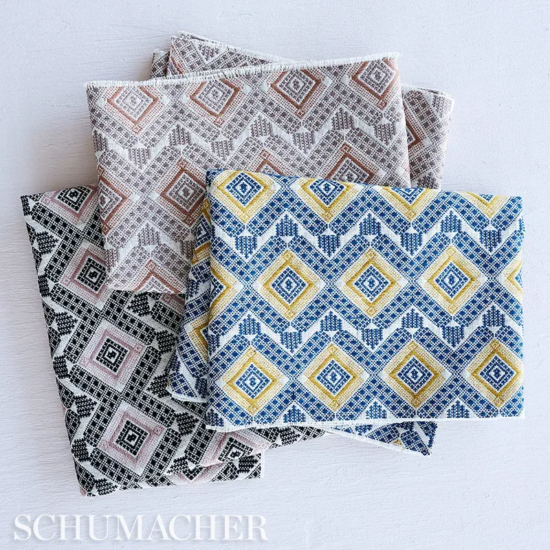 OCOSITO HAND WOVEN fabric BLUE color by Schumacher