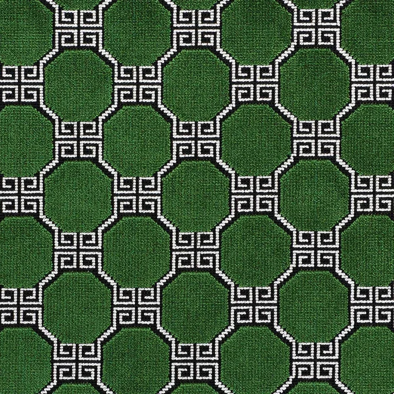 OCTAVIA VELVET fabric EMERALD color by Schumacher