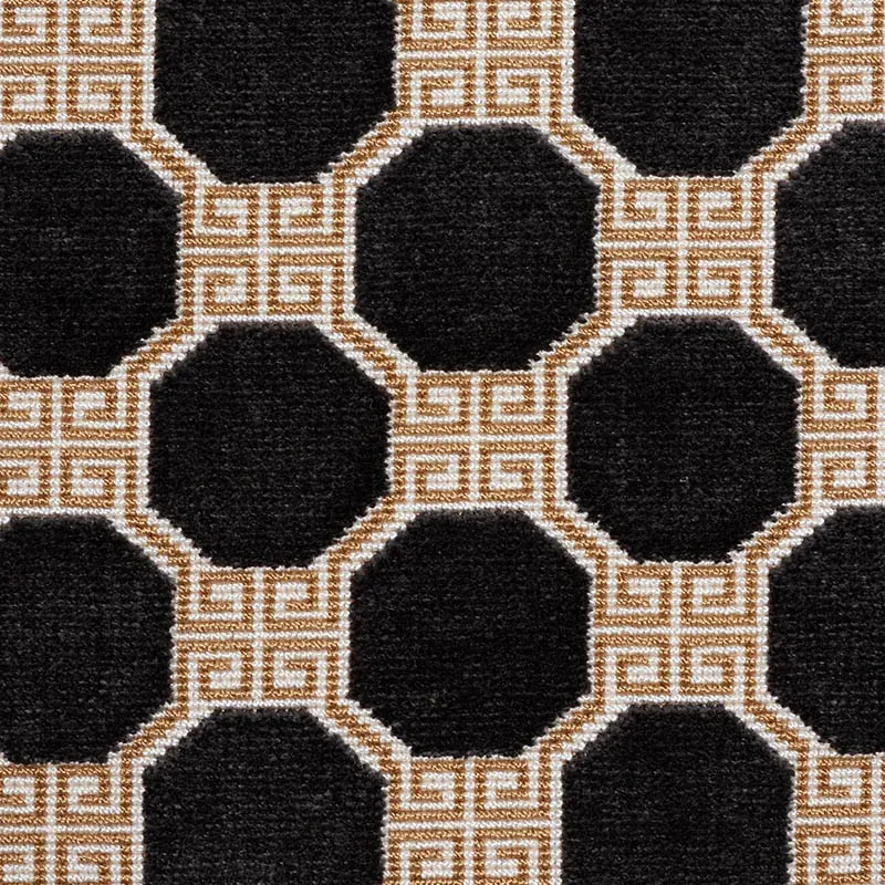 OCTAVIA VELVET Fabric – ONYX | Schumacher | Wallpaper Twins OCTAVIA VELVET fabric ONYX color by Schumacher