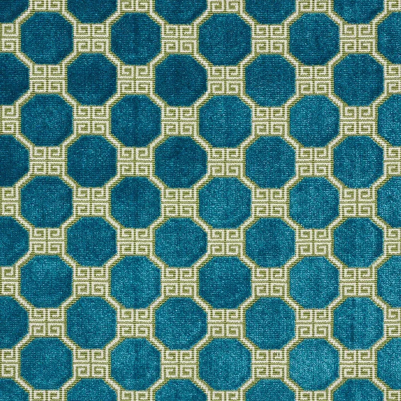 OCTAVIA VELVET Fabric – PEACOCK | Schumacher | Wallpaper Twi OCTAVIA VELVET fabric PEACOCK color by Schumacher
