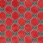 OCTAVIA VELVET Fabric – RUBY | Schumacher | Wallpaper Twins OCTAVIA VELVET fabric RUBY color by Schumacher