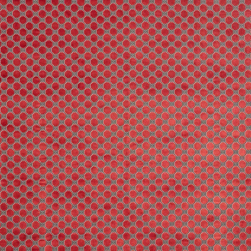 OCTAVIA VELVET Fabric – RUBY | Schumacher | Wallpaper Twins OCTAVIA VELVET fabric RUBY color by Schumacher
