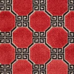 OCTAVIA VELVET Fabric – RUBY | Schumacher | Wallpaper Twins OCTAVIA VELVET fabric RUBY color by Schumacher