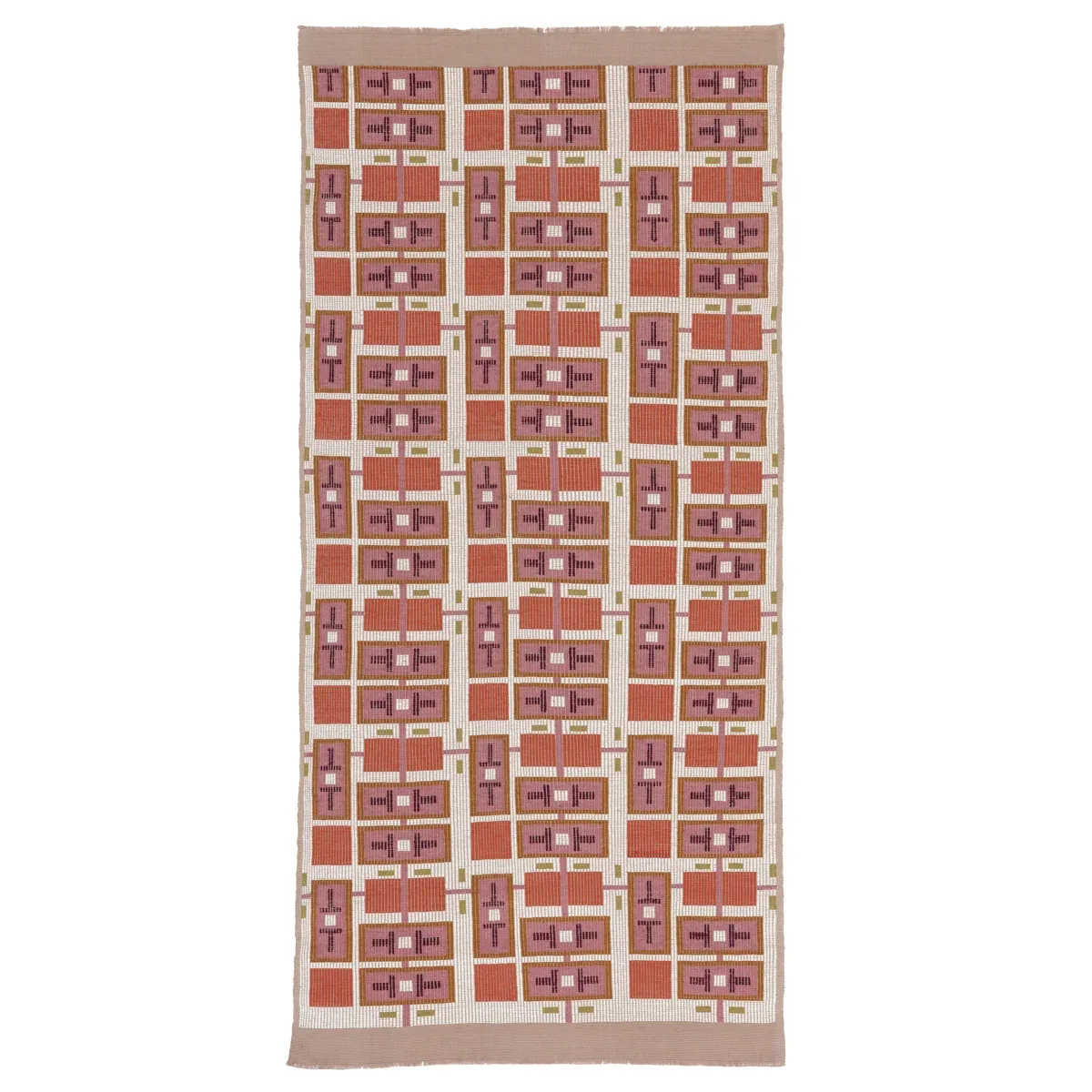 OCULAR HAND WOVEN BROCADE fabric SUNSET color by Schumacher