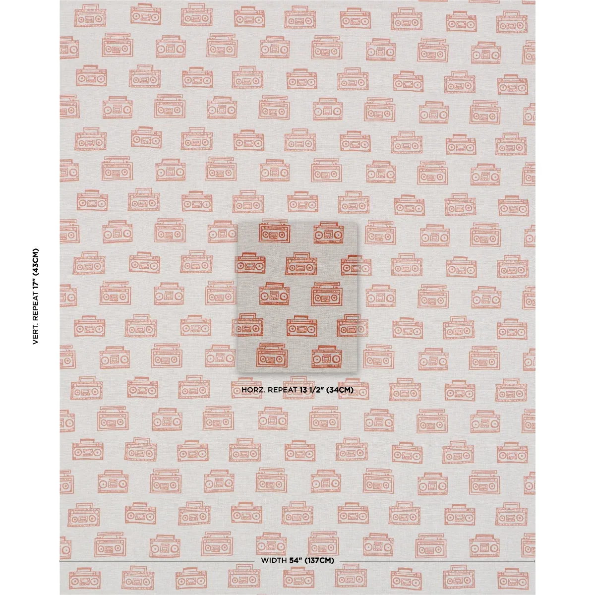 ODE HAND BLOCK fabric CRUSH color by Schumacher